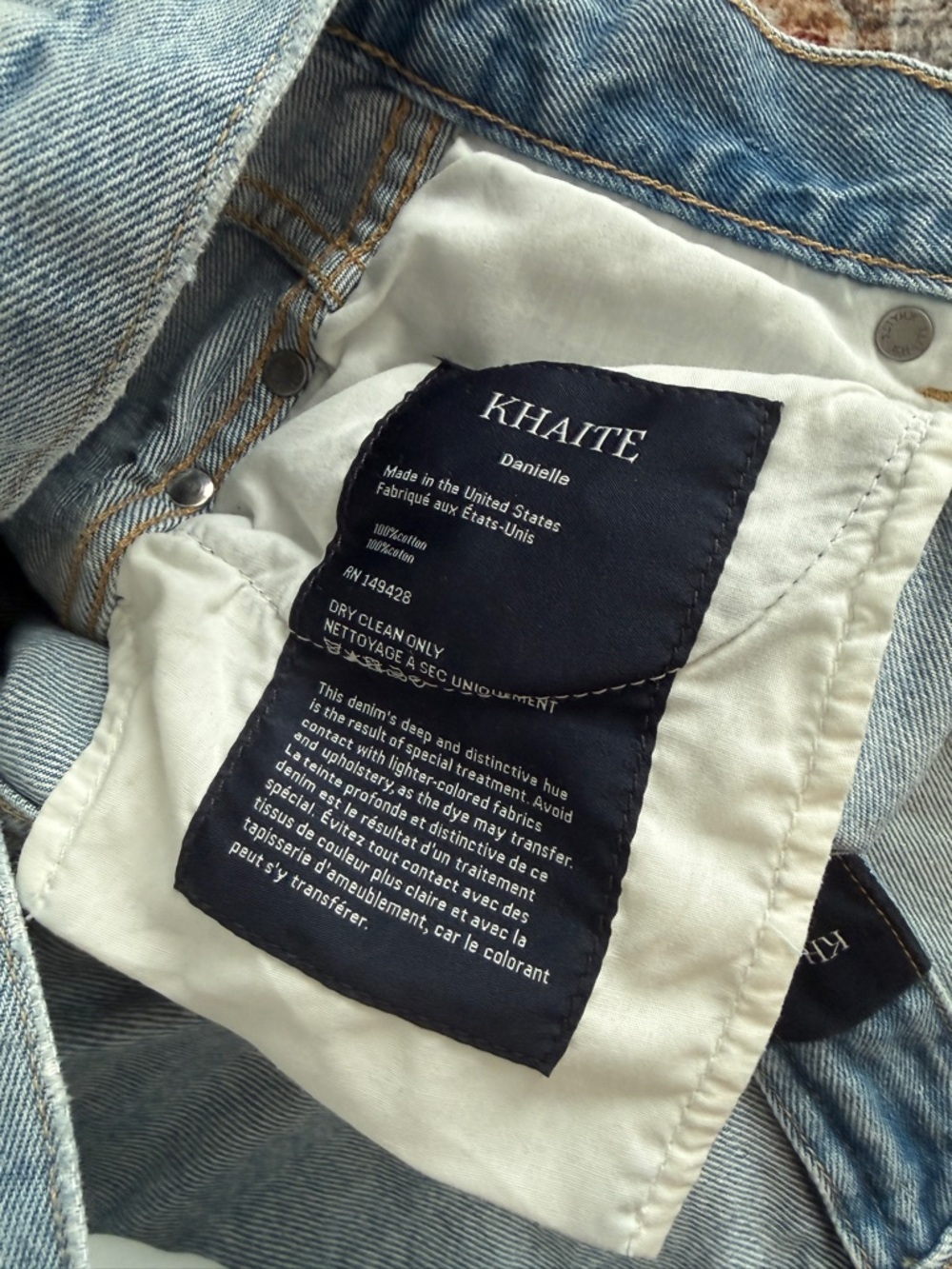 Khaite Danielle Women’s Straight-Leg Jeans with Side Ring Detail - Picture 10 of 17